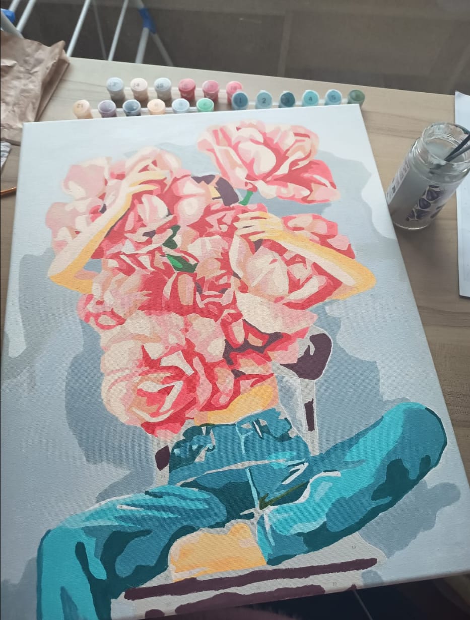 Customer photo review of El secreto de las Rosas (Pintura por Números) 40x50 cm