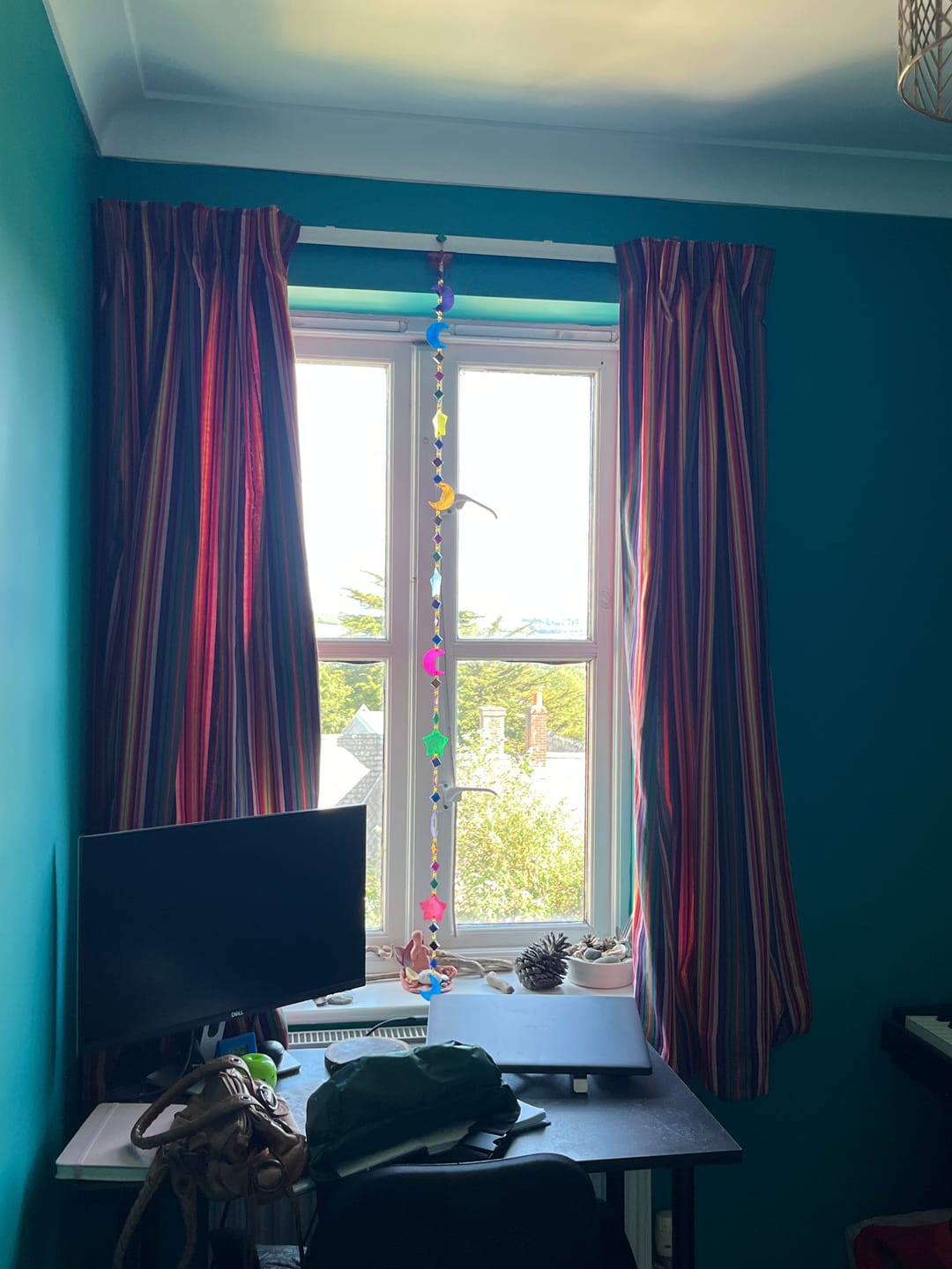 Customer photo review of Rainbow Stripes Tribal Print Recycled Jacquard Fabric