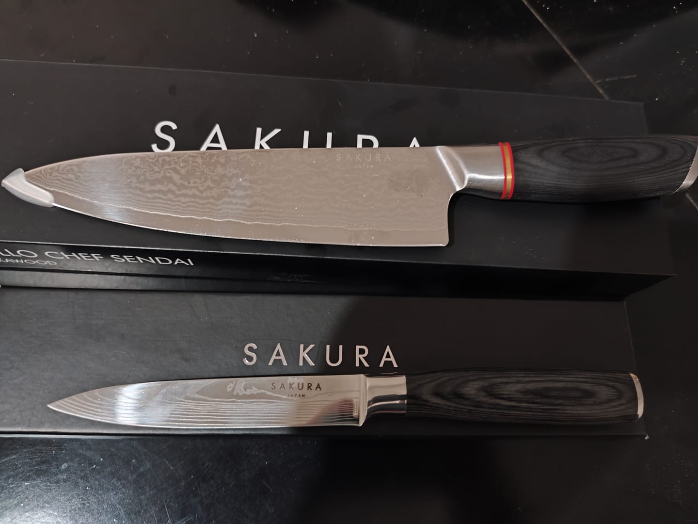 Customer photo review of Cuchillo Sakura Pakkawood