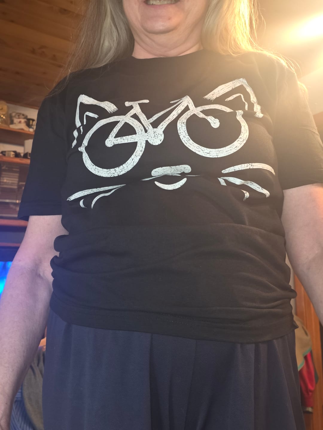 Customer photo review of Cat Bike T-Shirt