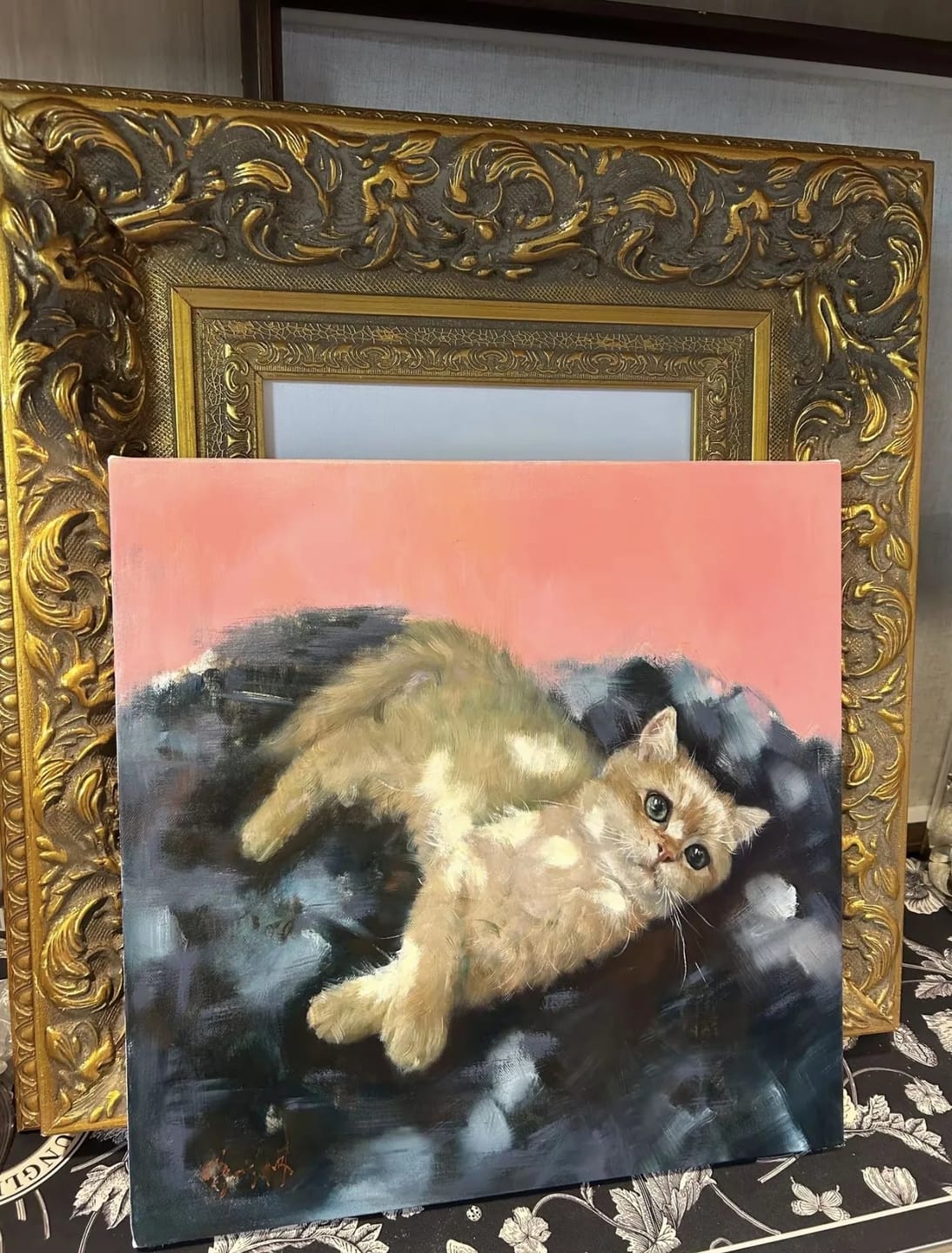 Customer photo review of Design Your Own | Modern Pet Portrait | Hand-painted Pet Portrait