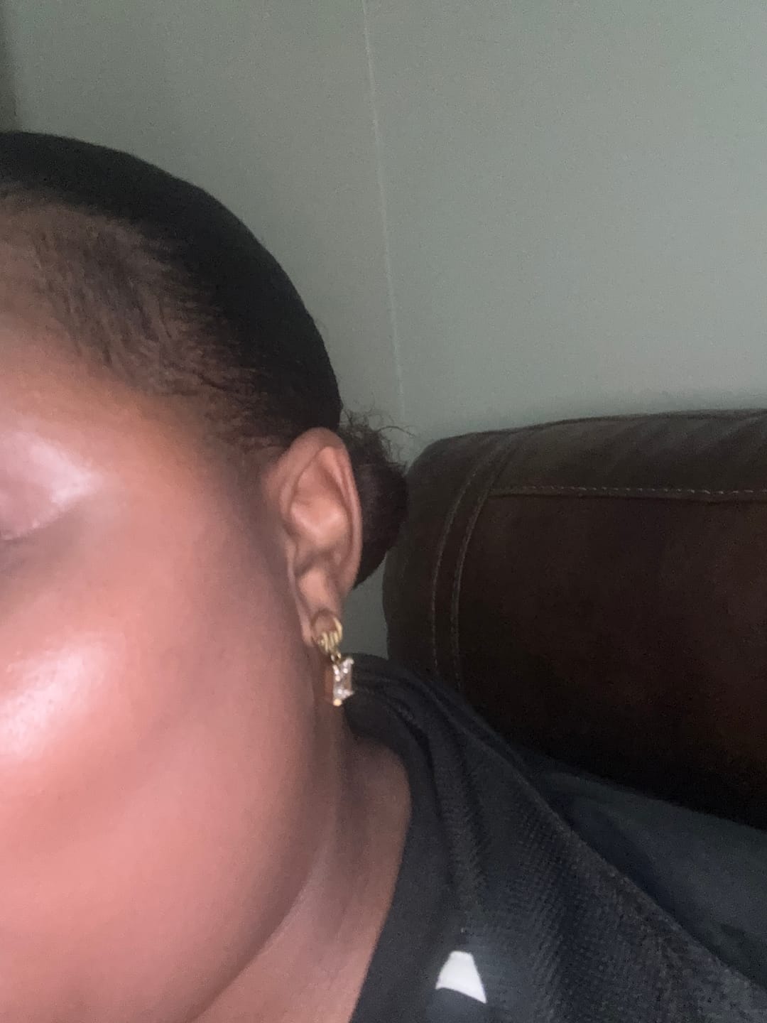 Customer photo review of Gold Era Logo Studs