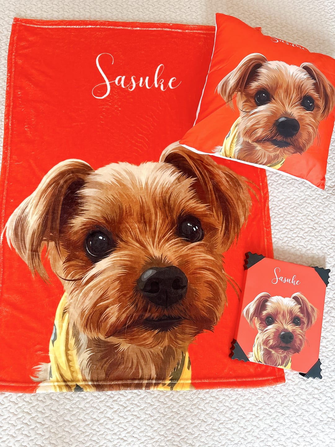 Customer photo review of Petcanva©オーダーメイド ペット似顔絵【3点セット】