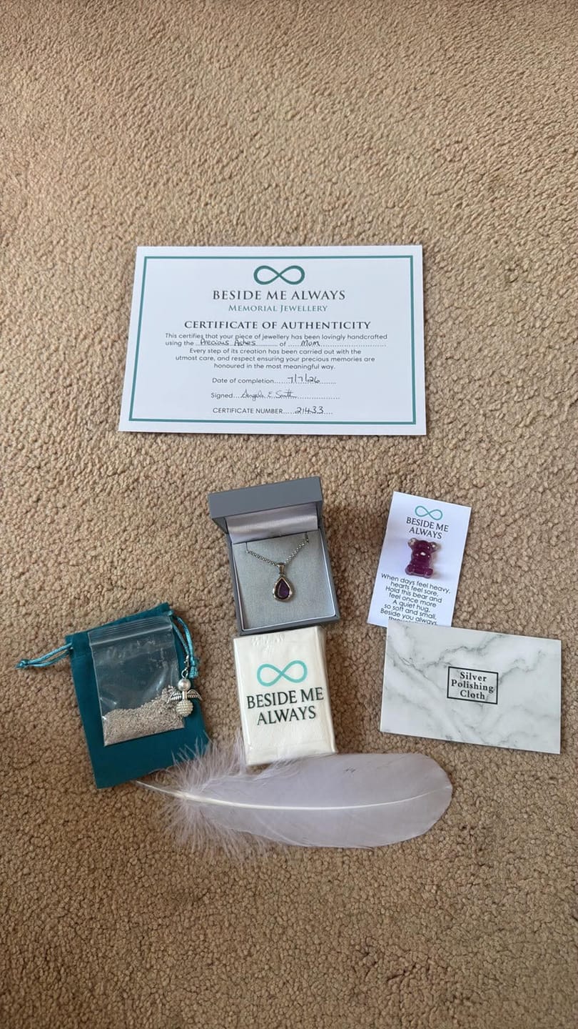 Customer photo review of Sweet Memories Teardrop Pendant Stainless Steel