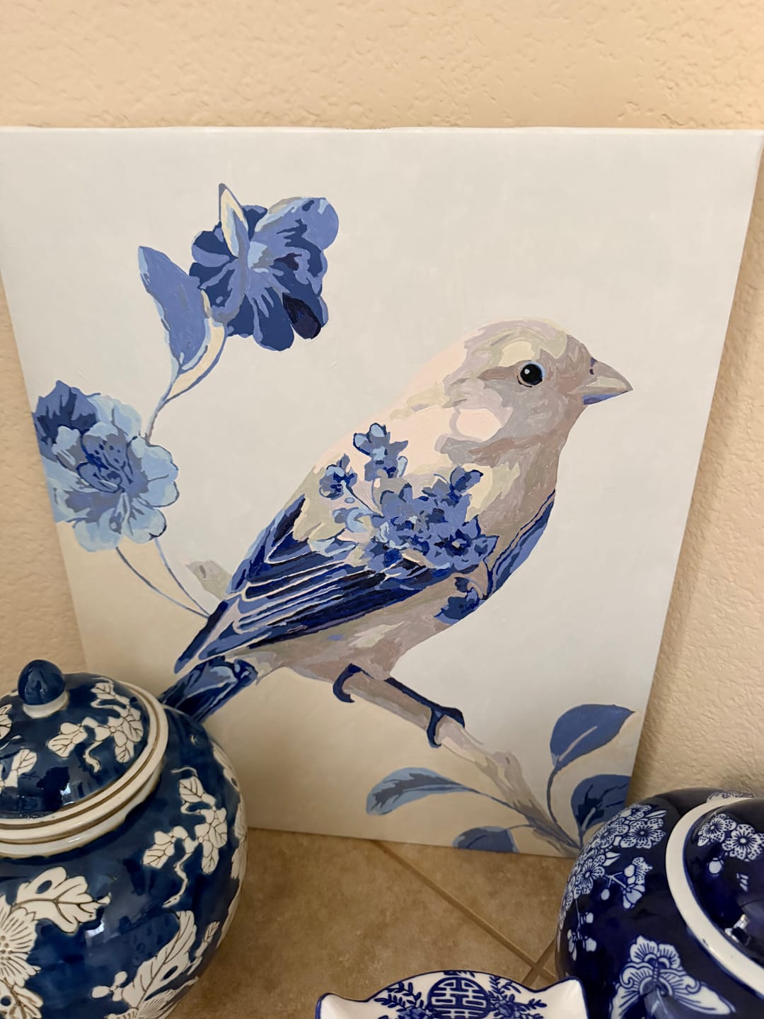 Customer photo review of Fragile Canary | Paint by Number