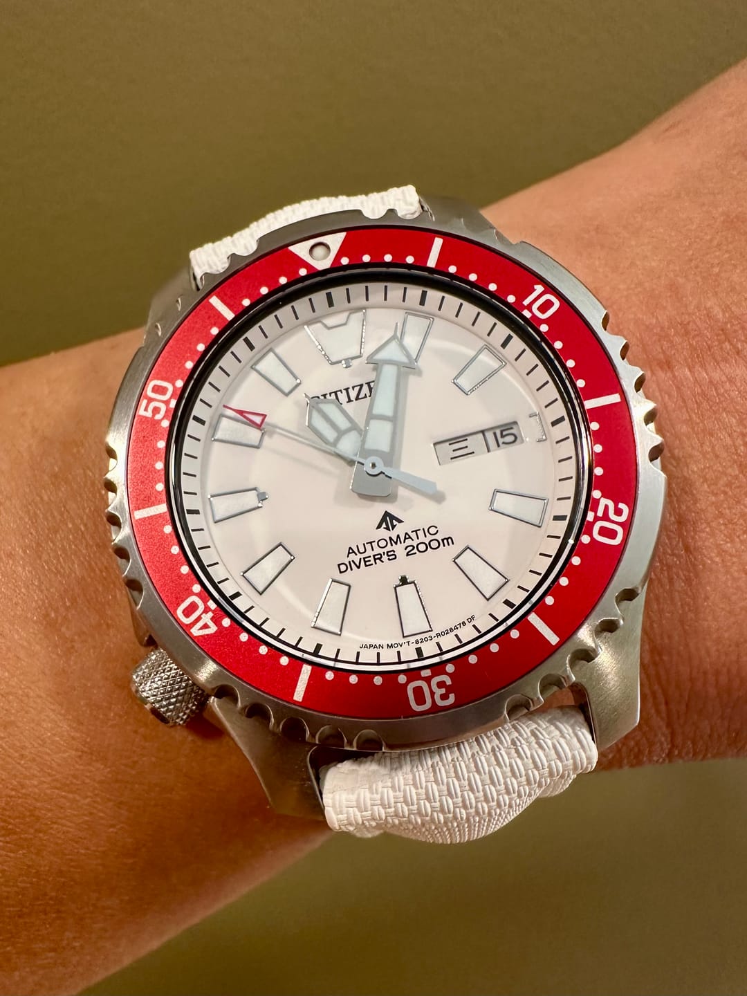 Customer photo review of Sailcloth Rubber Buckle - White/White