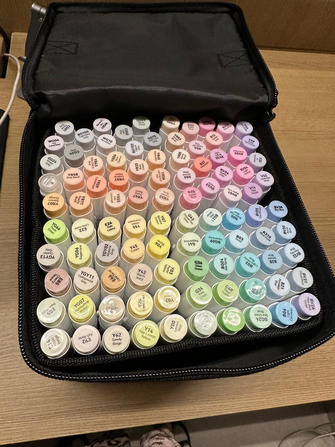 Customer photo review of Ohuhu Honolulu 96 Pastel Colors Alcohol Art Markers - Sweetness & Blossoming (New Color Codes)