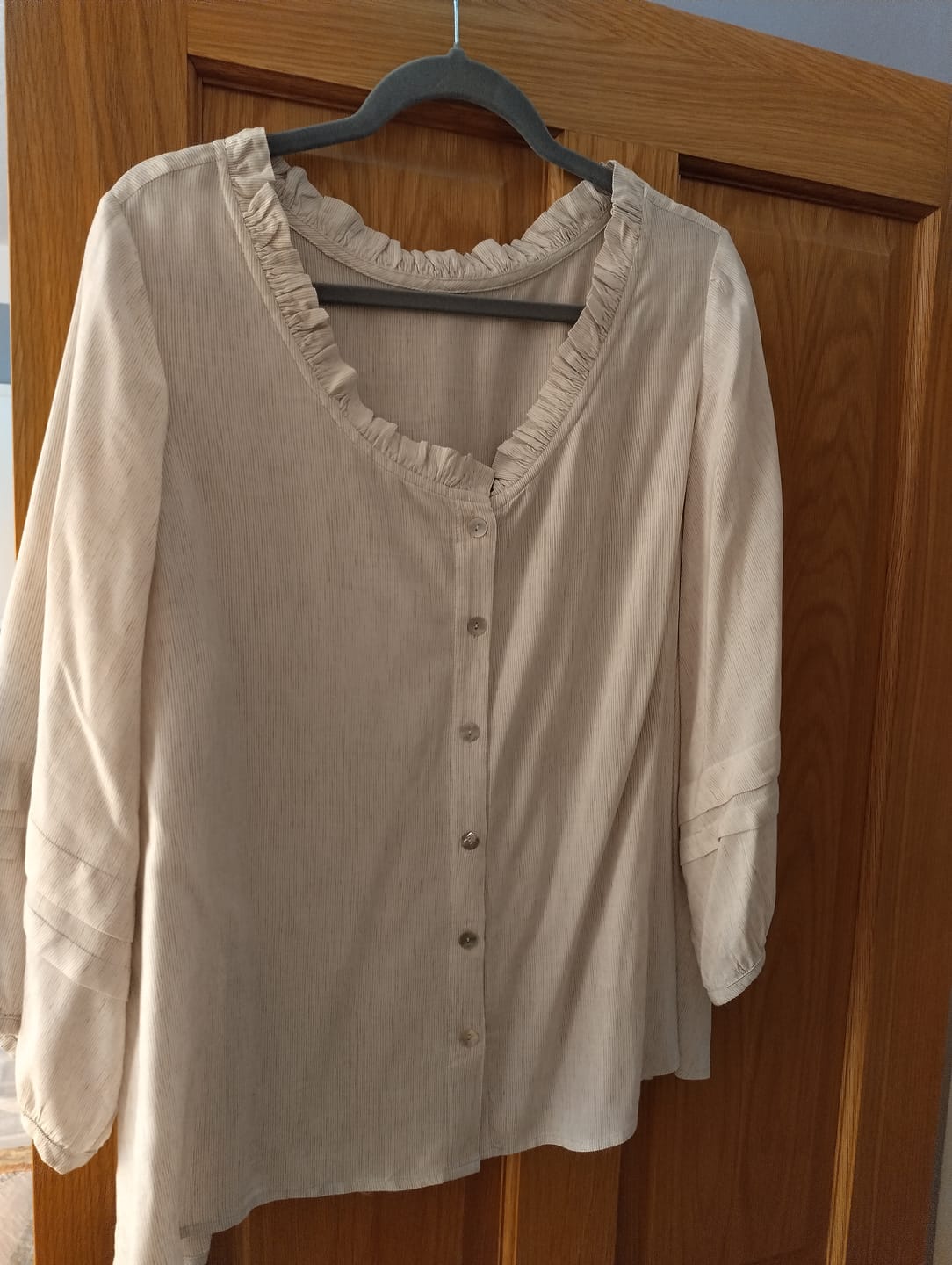 Customer photo review of Stripeway Linen Mix - Mustard