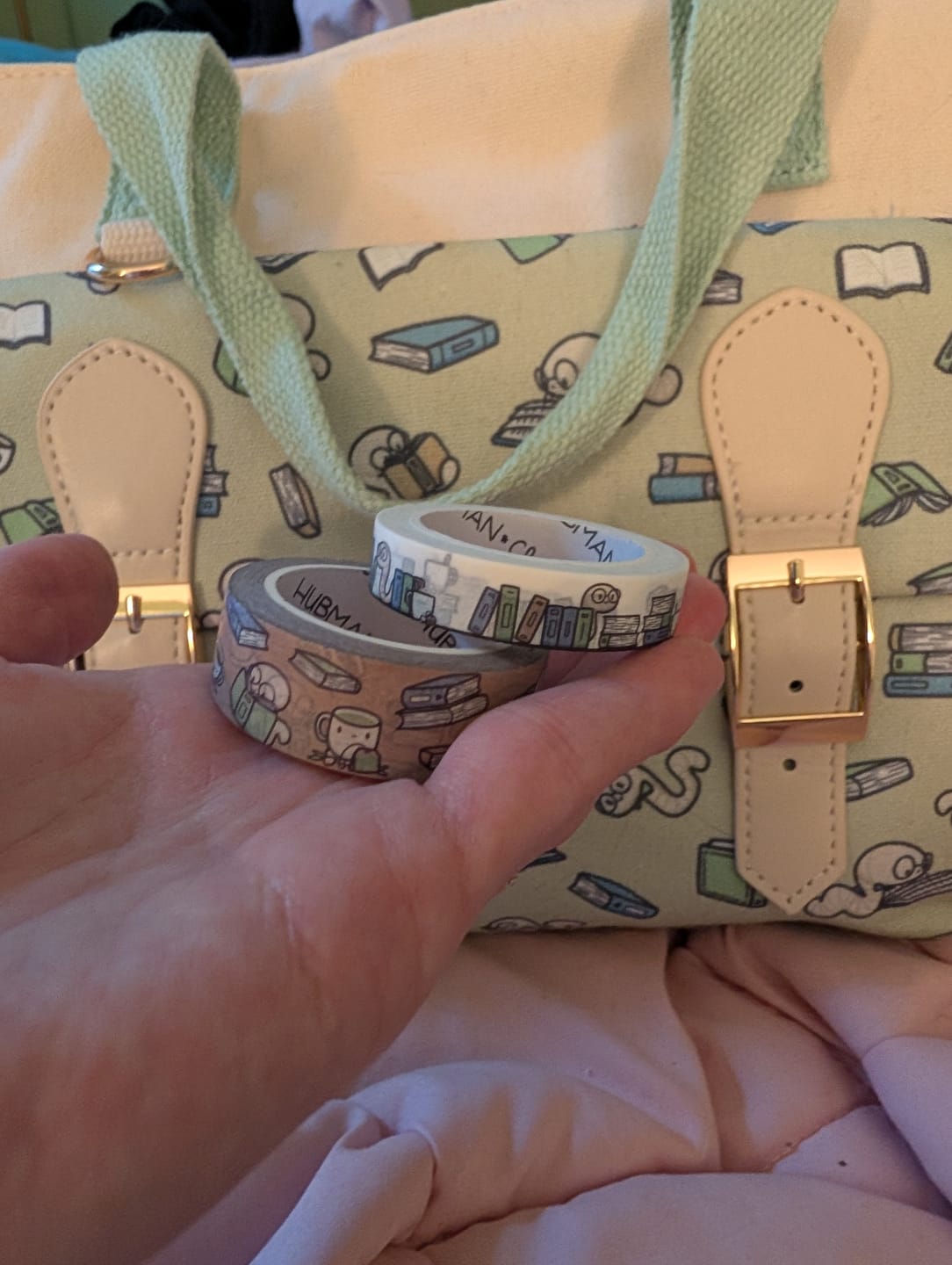 Customer photo review of Cozy Bookworm Washi Tapes (Set of 2)