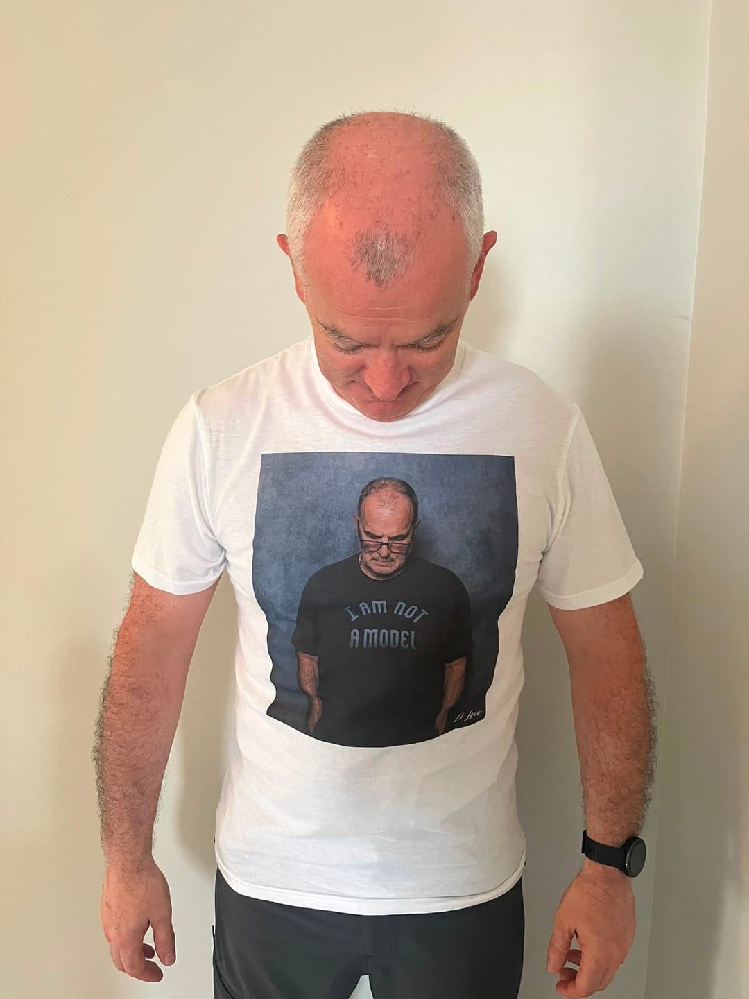 Customer photo review of Bielsa Not a Model T-Shirt