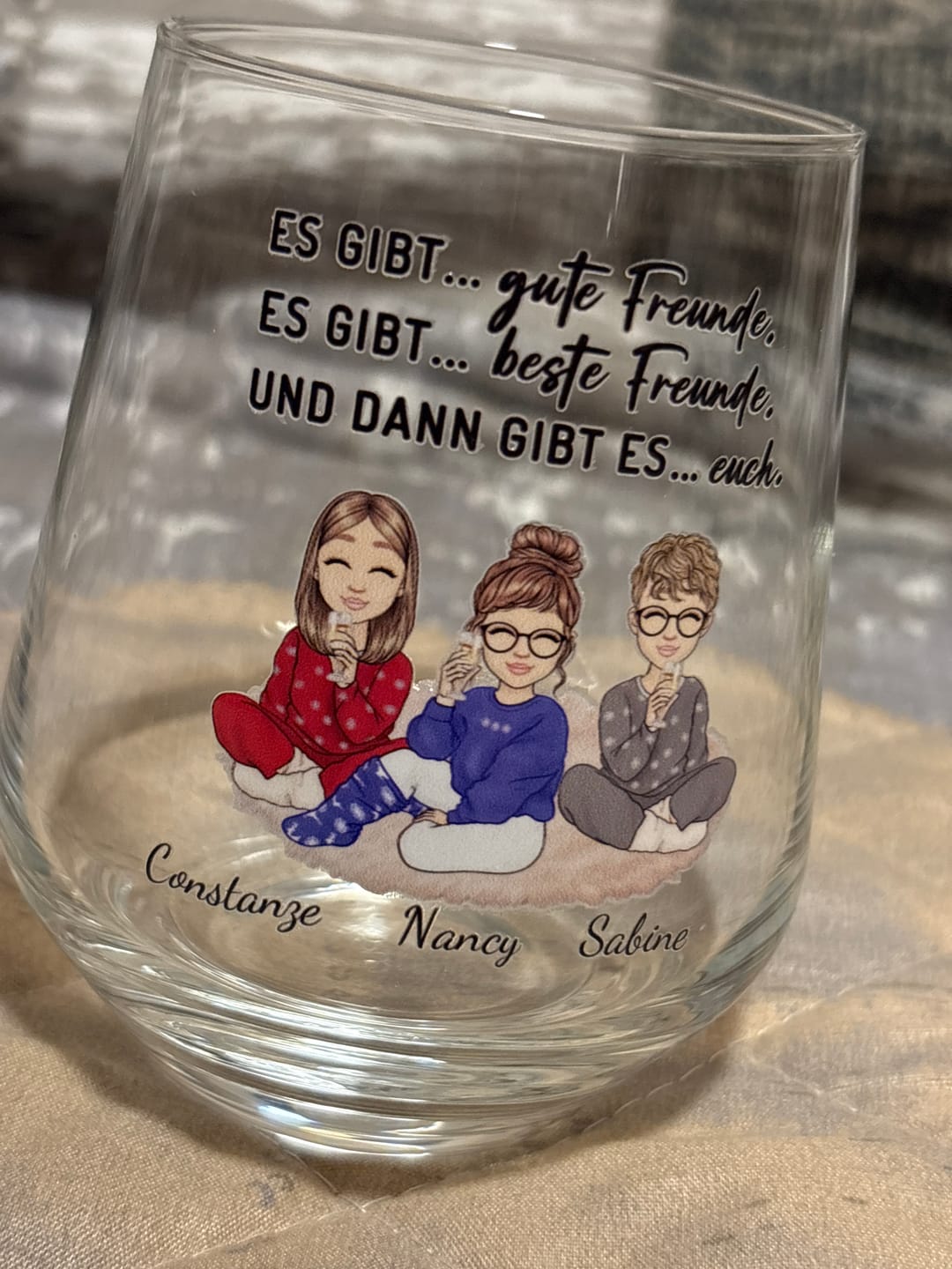 Customer photo review of Herzensmenschen - Personalisierter Glasbecher
