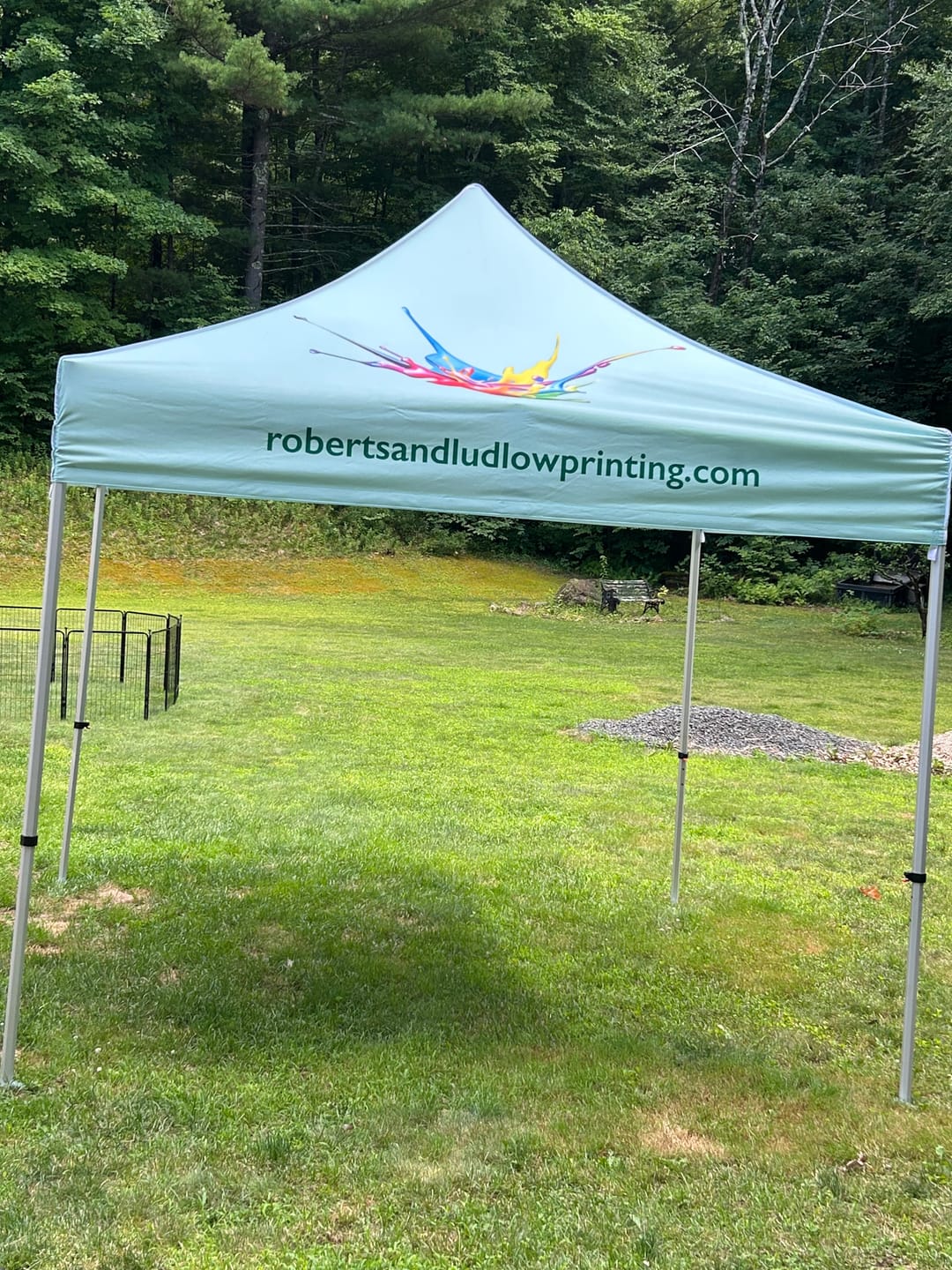 Customer photo review of Premium Aluminum 10' Tent Kit (Full-Bleed Dye Sublimation) 17" Valance