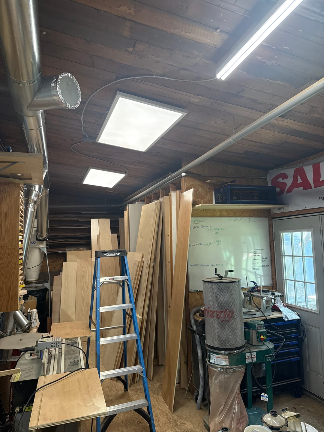 Customer photo review of 2 ft. x 4 ft. Black 5500 Lumen 3 Power Level LED Flat Panel Light 5CCT, Black/White, 2-Pack