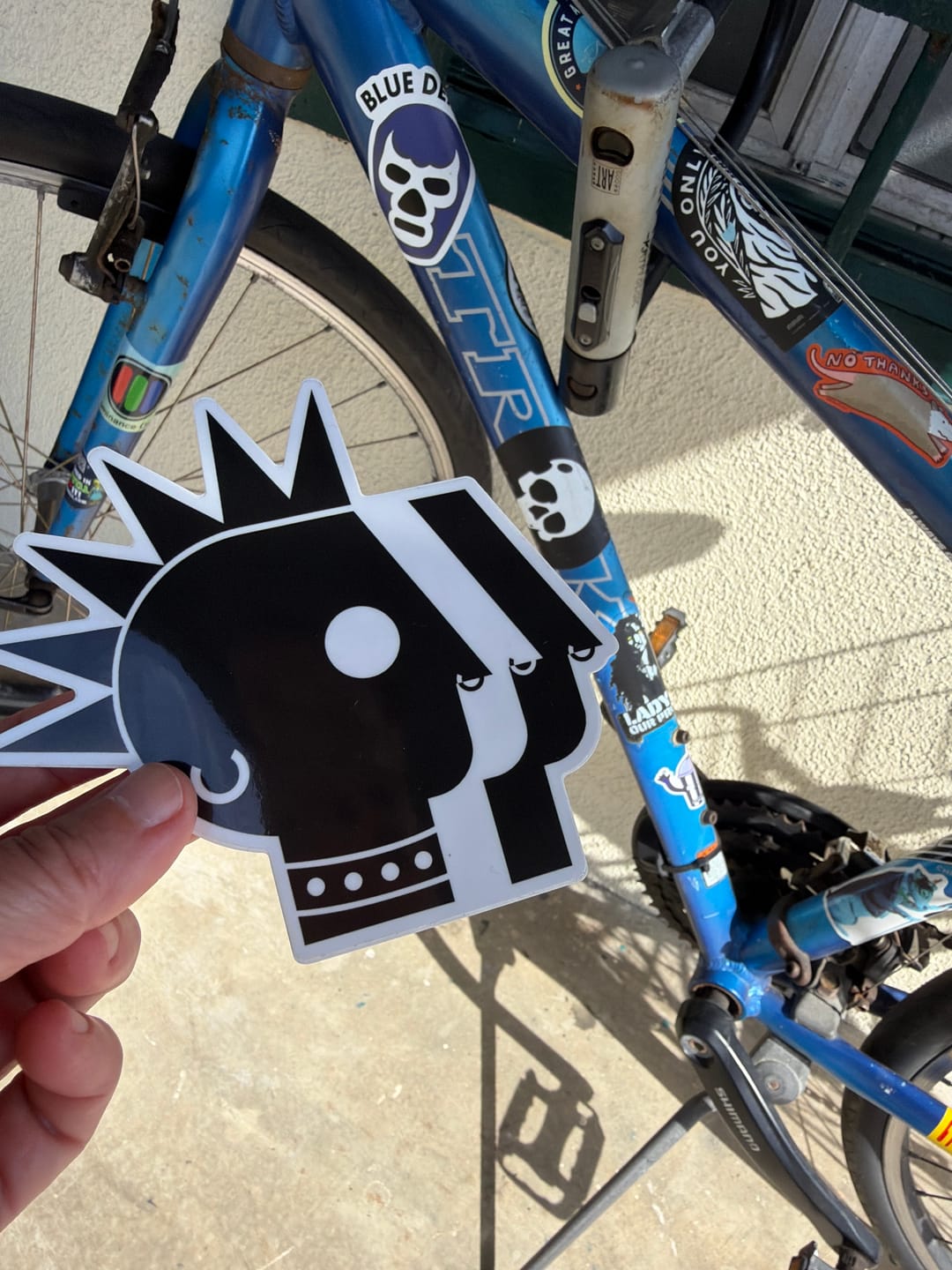 Customer photo review of PBS is Punk Die-cut Sticker