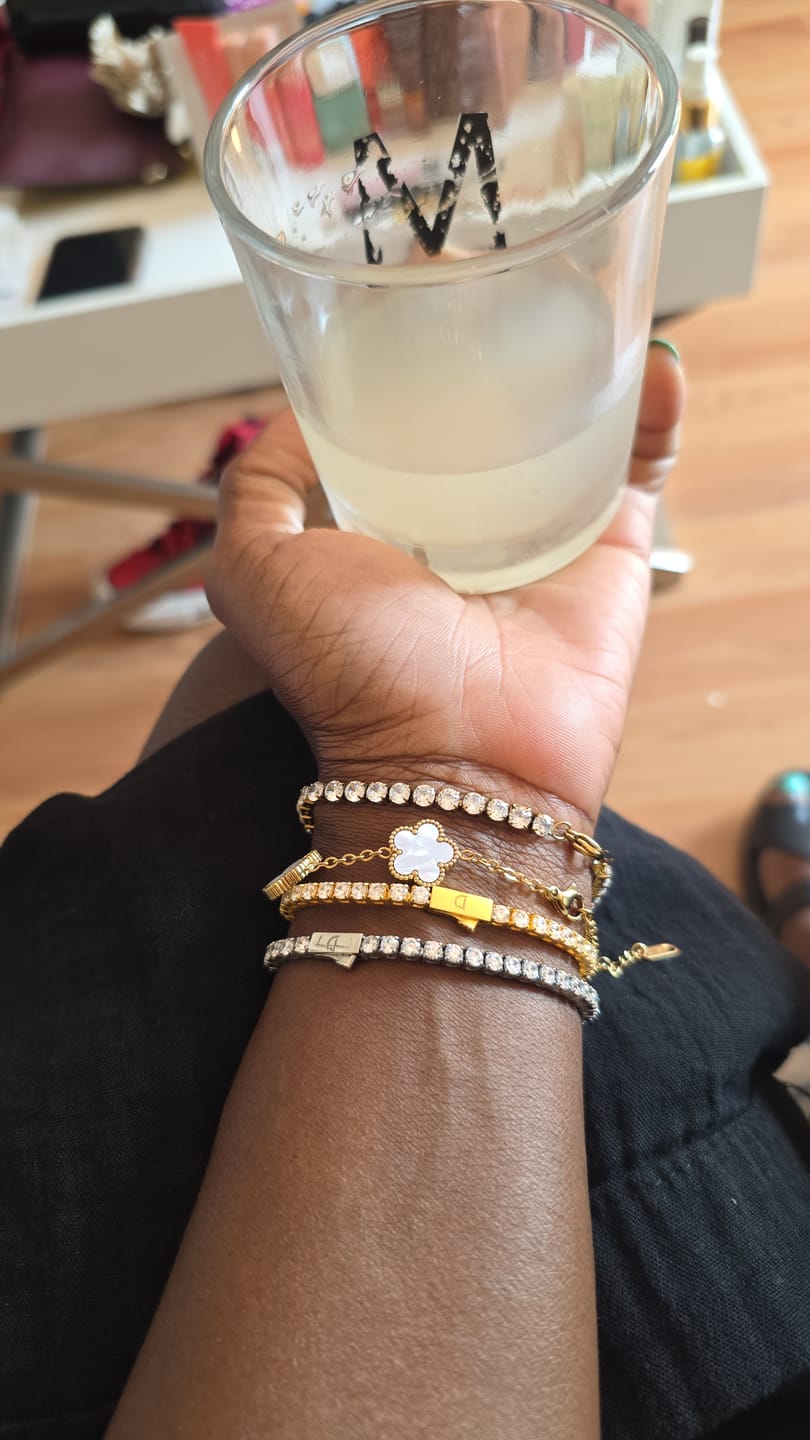 Customer photo review of TENNISBOY BRACELET. - 3MM GOLD
