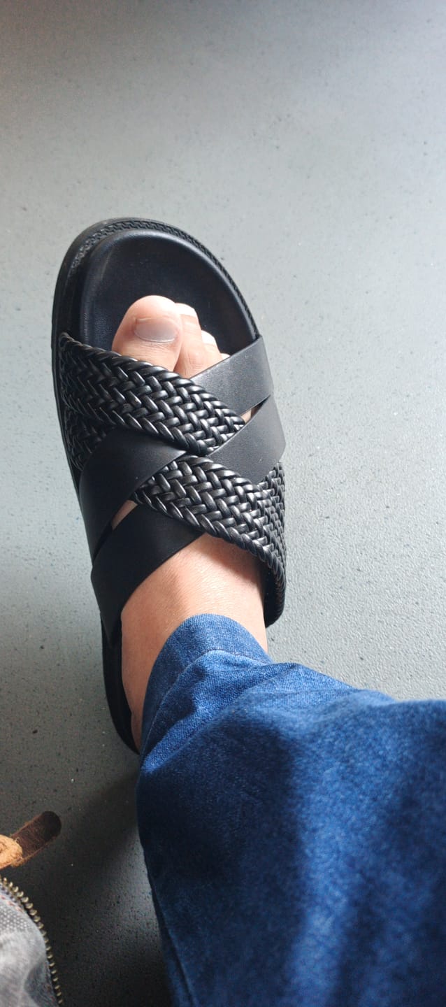 Customer photo review of Ghaz Sandal - Solid Black