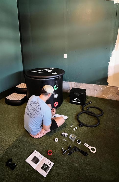 Customer photo review of Cold Plunge Chiller + Tub (XXL)