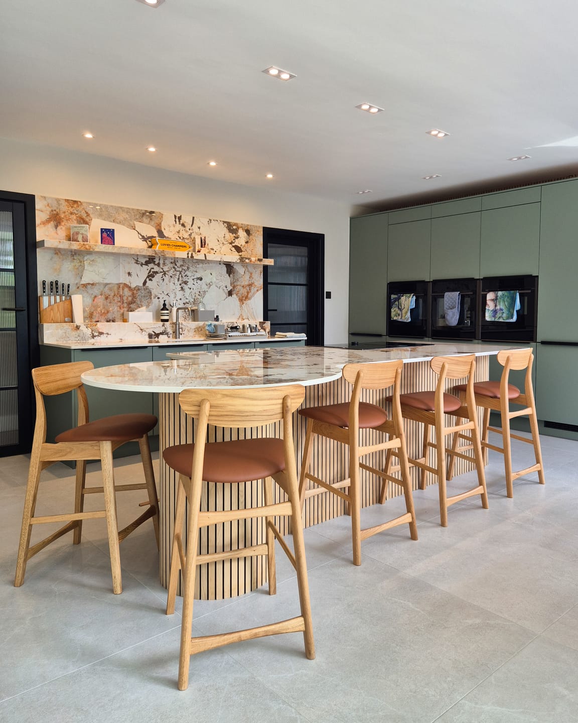 Customer photo review of Eva Oak Bar Stool