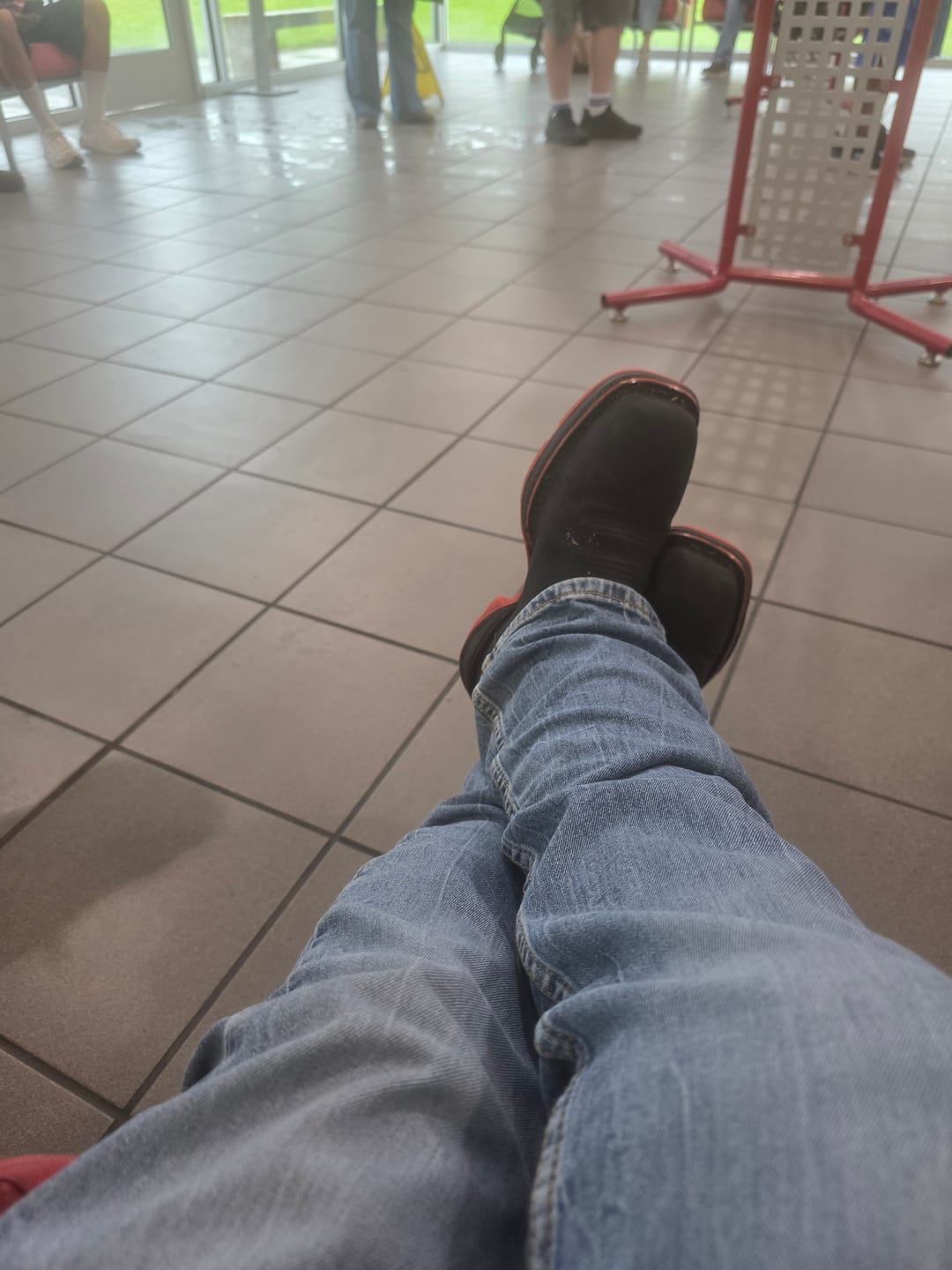 Customer photo review of Black Nobuck Leather Boots With 3D Sole - Square Toe