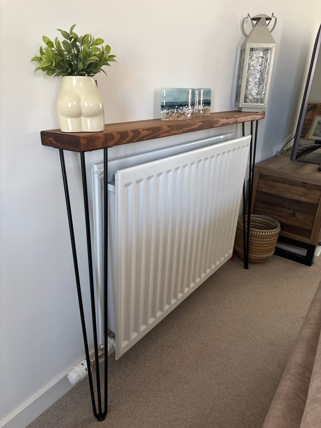 Customer photo review of Console Table 15cm Depth | Hairpin Leg