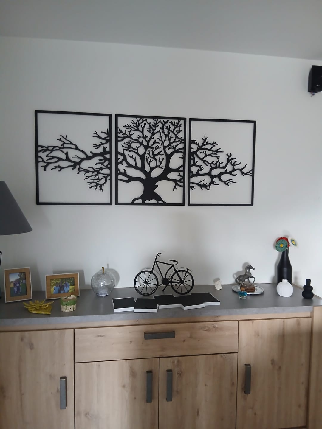 Customer photo review of Décoration murale en métal moderne - Triptyque Arbre De Vie (P01)