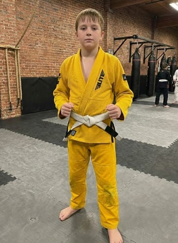 Customer photo review of Core Yellow Brazilian Jiu Jitsu Kids BJJ Gi