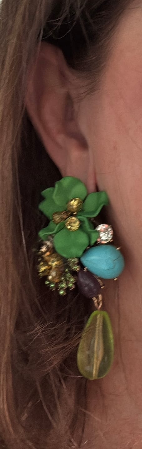 Customer photo review of GardenMuse Drop Earrings