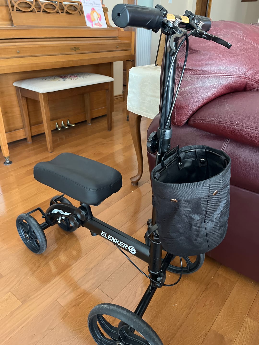 Customer photo review of MT-9251 Best Value Steerable Medical Knee Walker with 10" Wheels