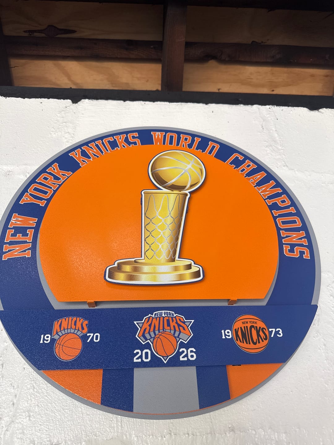 Customer photo review of New York Knicks "Hex Head Exclusive" Dynasty 3D Metal Wall Art