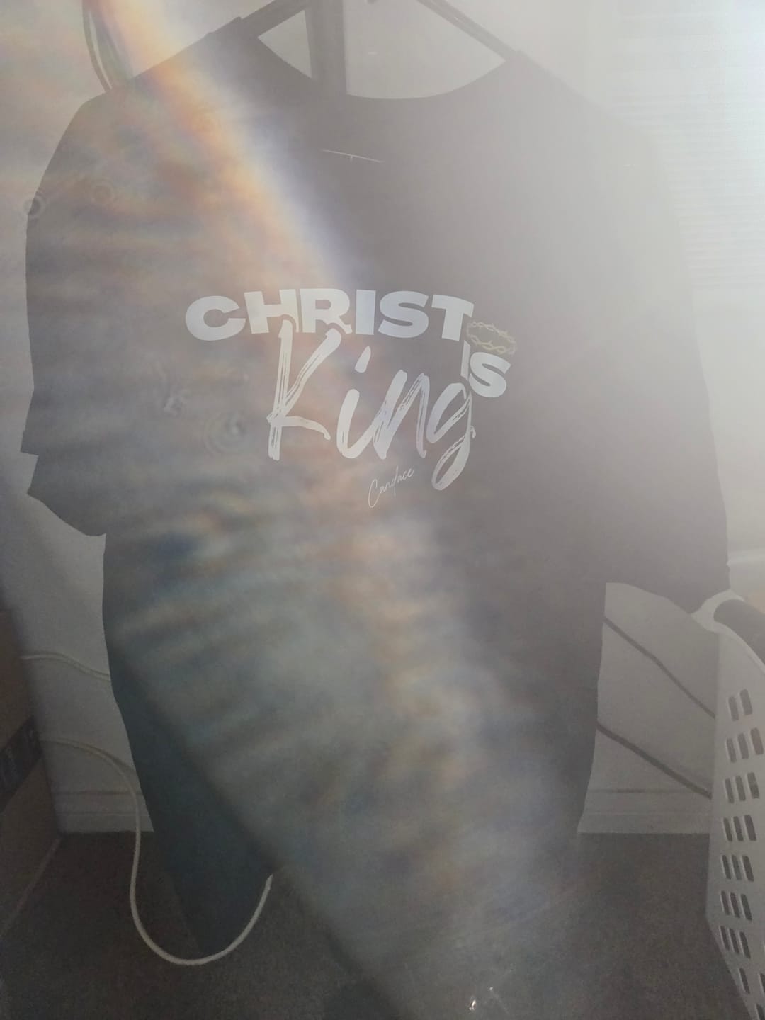 Customer photo review of Christ Is King T-Shirt