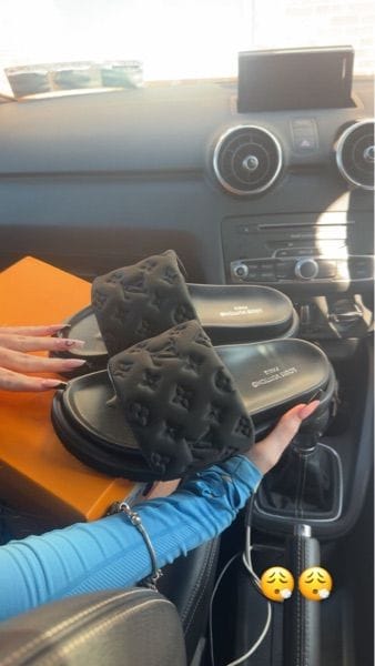 Customer photo review of Louis Vuitton Slides