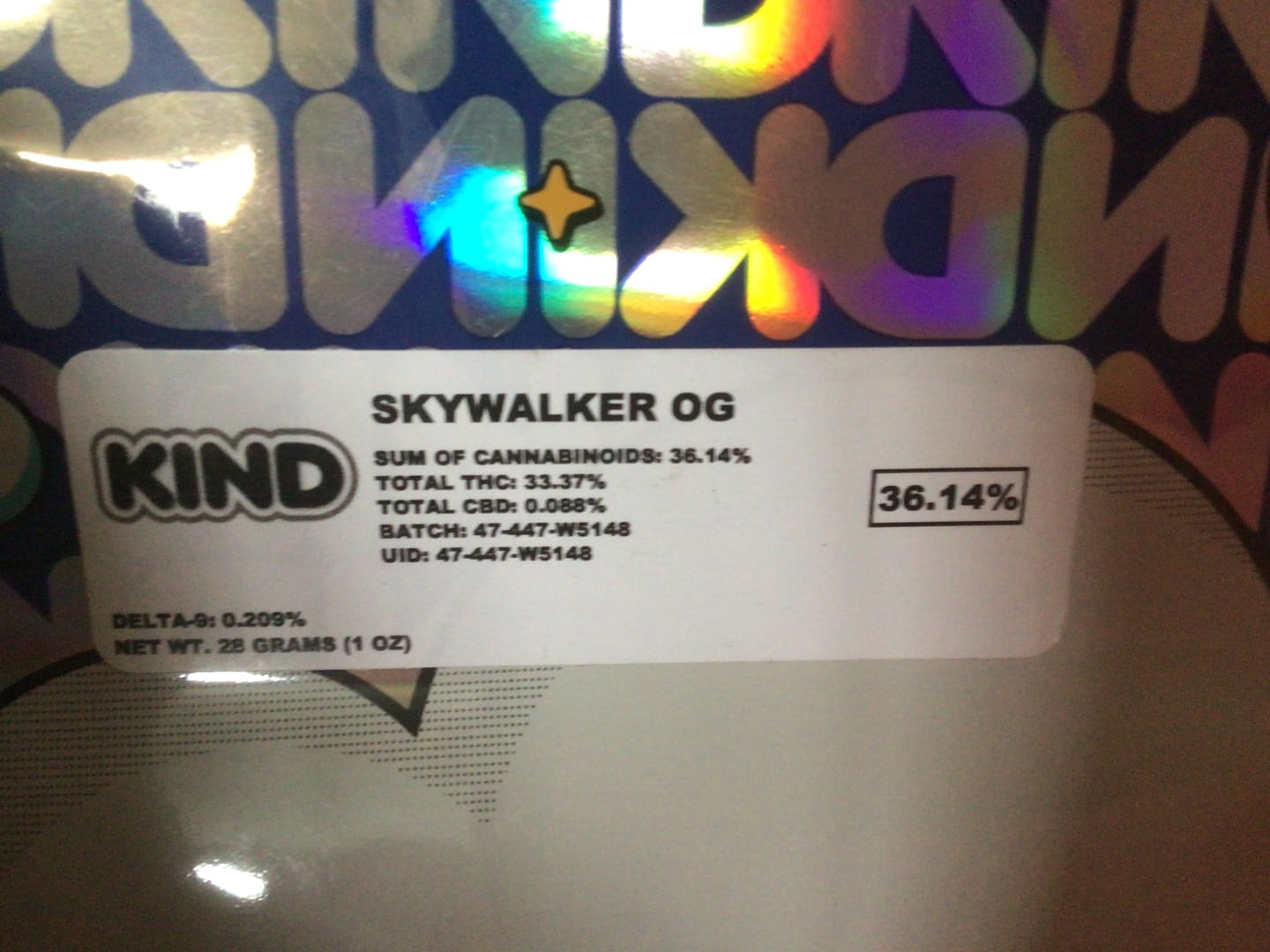 Customer photo review of Skywalker OG - 28 Grams - Indica