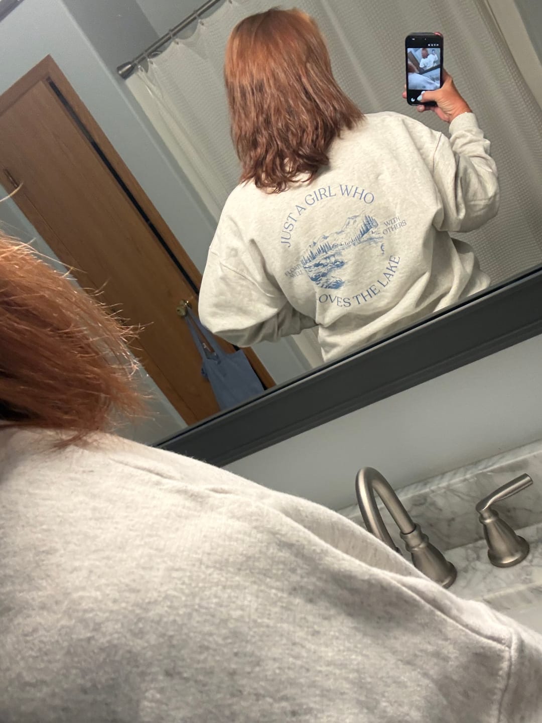 Customer photo review of Just A Girl Who Loves The Lake (Back Print)