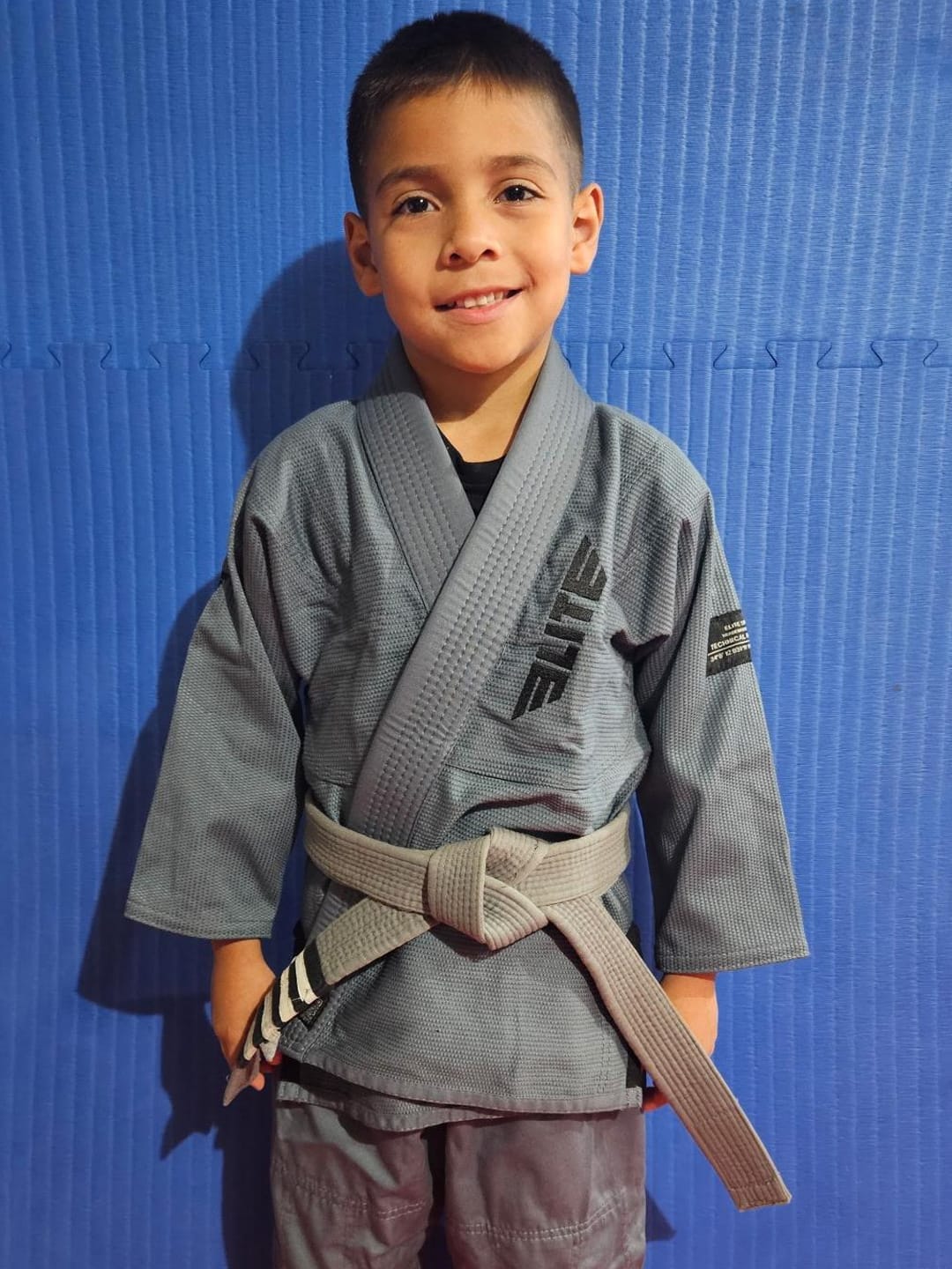 Customer photo review of Core Gray Brazilian Jiu Jitsu Kids BJJ Gi