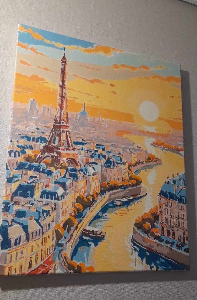 Customer photo review of Atardecer en París (Pintura por Números) 40x50 cm