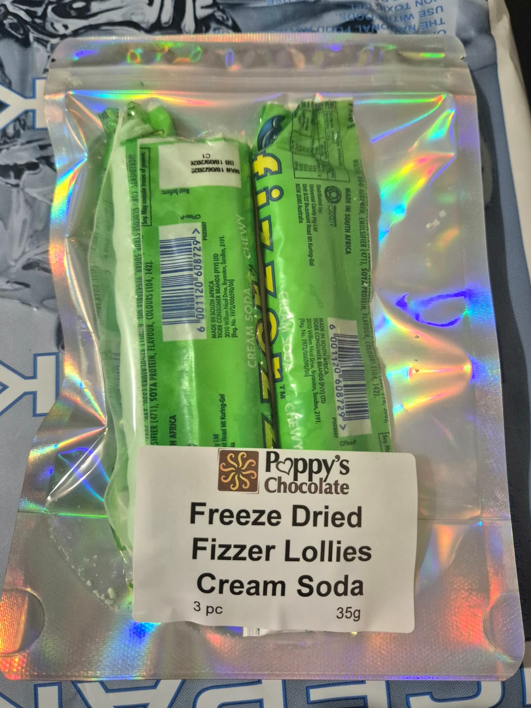 Customer photo review of Freeze Dried Fizzer Cream Soda Lollies