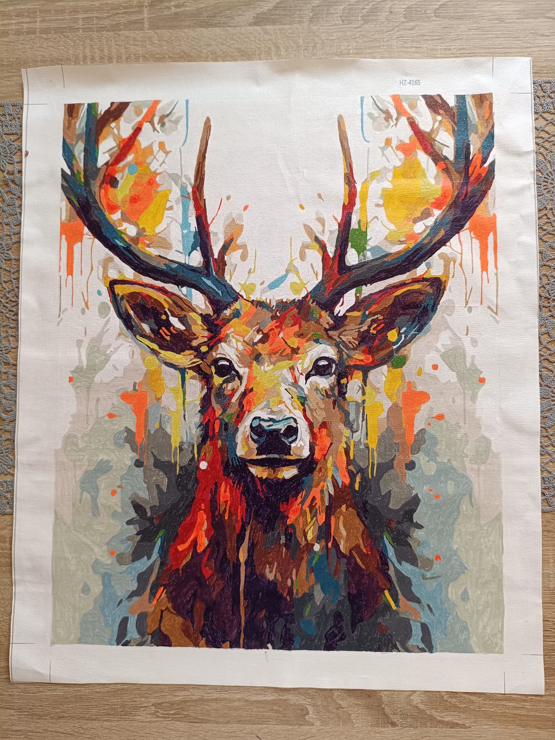 Customer photo review of Hirsch mit buntem Geweih – Malen nach Zahlen