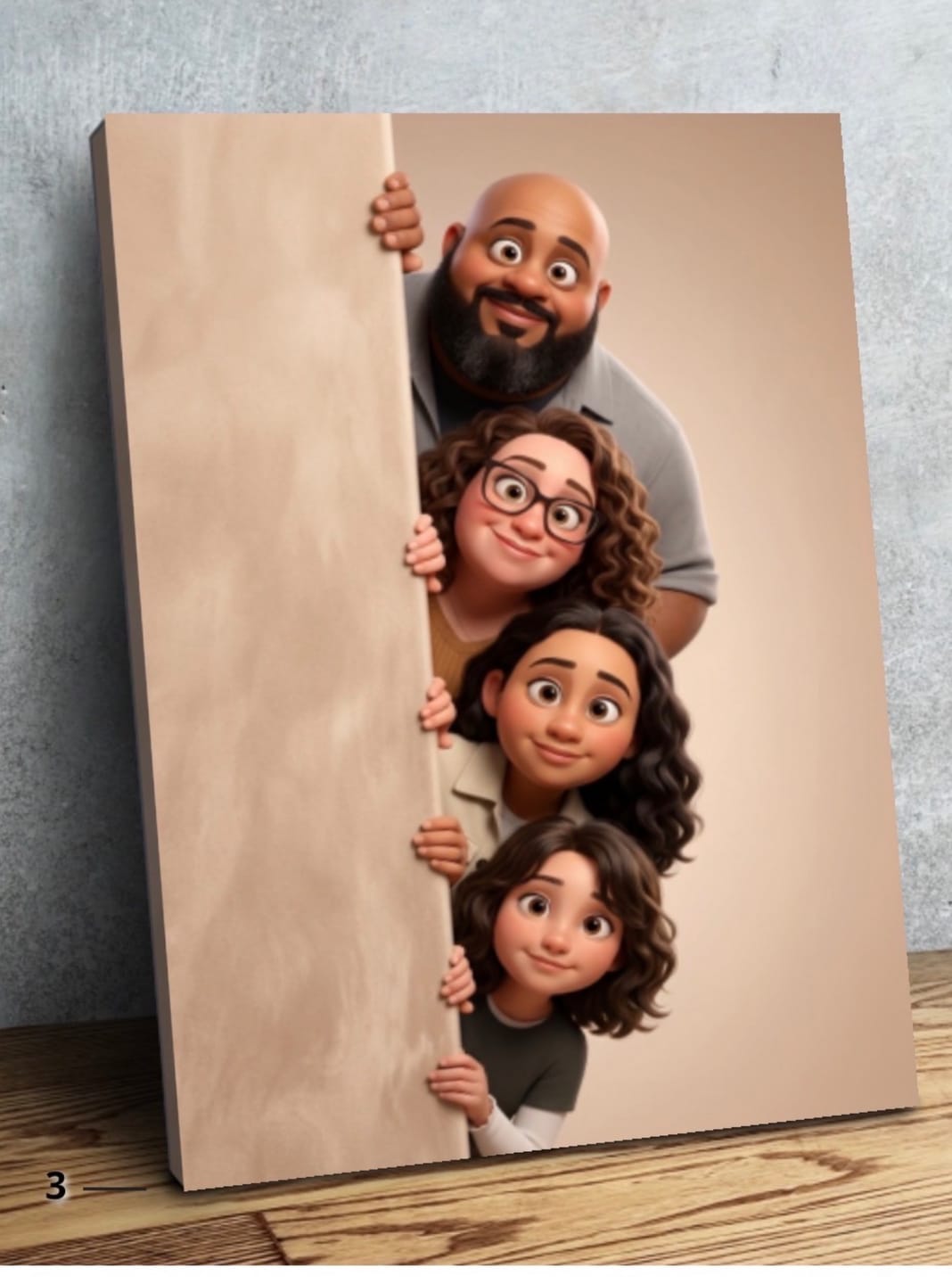 Customer photo review of Personalized Canvas - Animated Wall