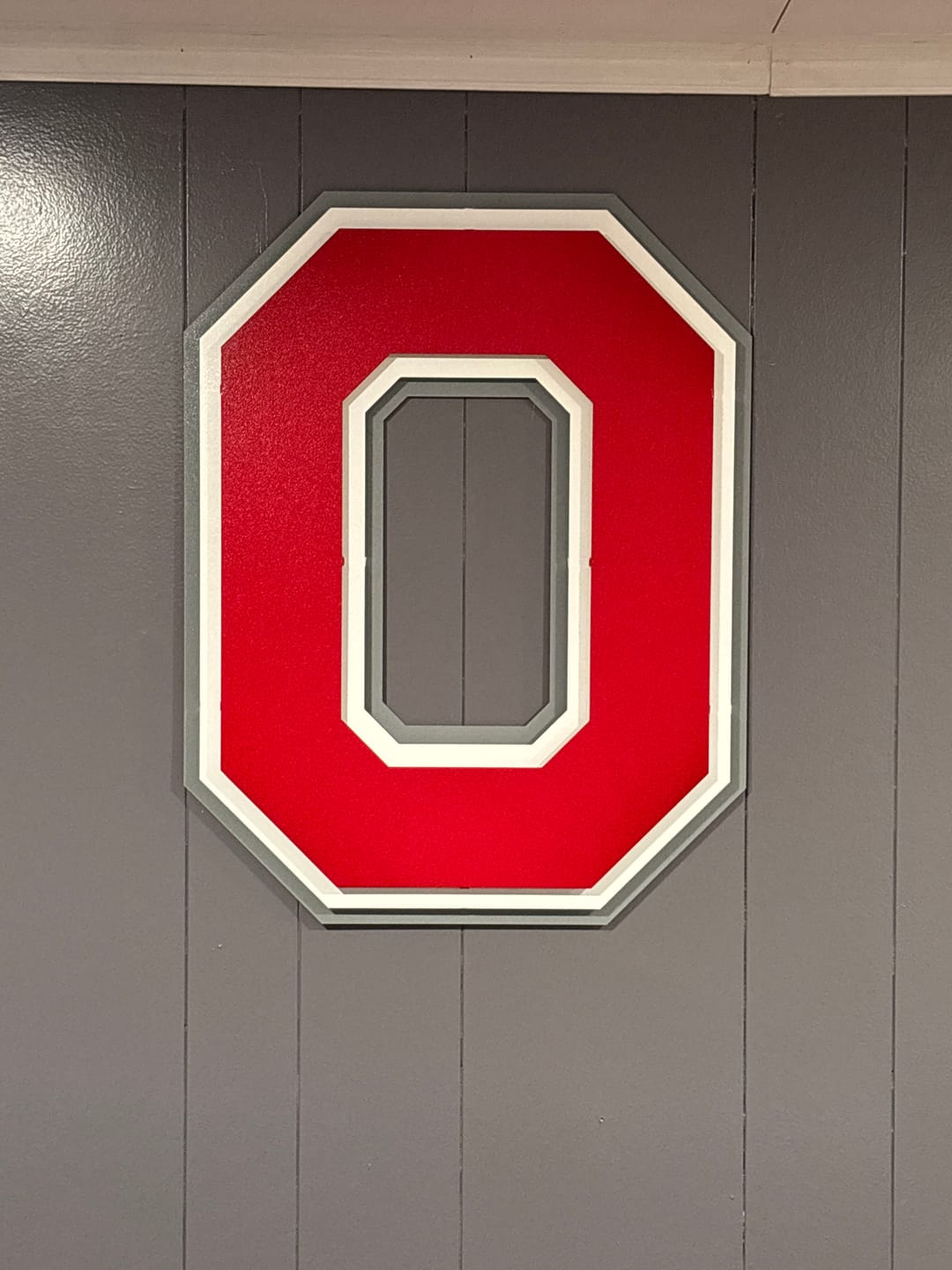 Customer photo review of Ohio State Buckeyes 3 LAYER "Block O" 3D Metal Wall Art