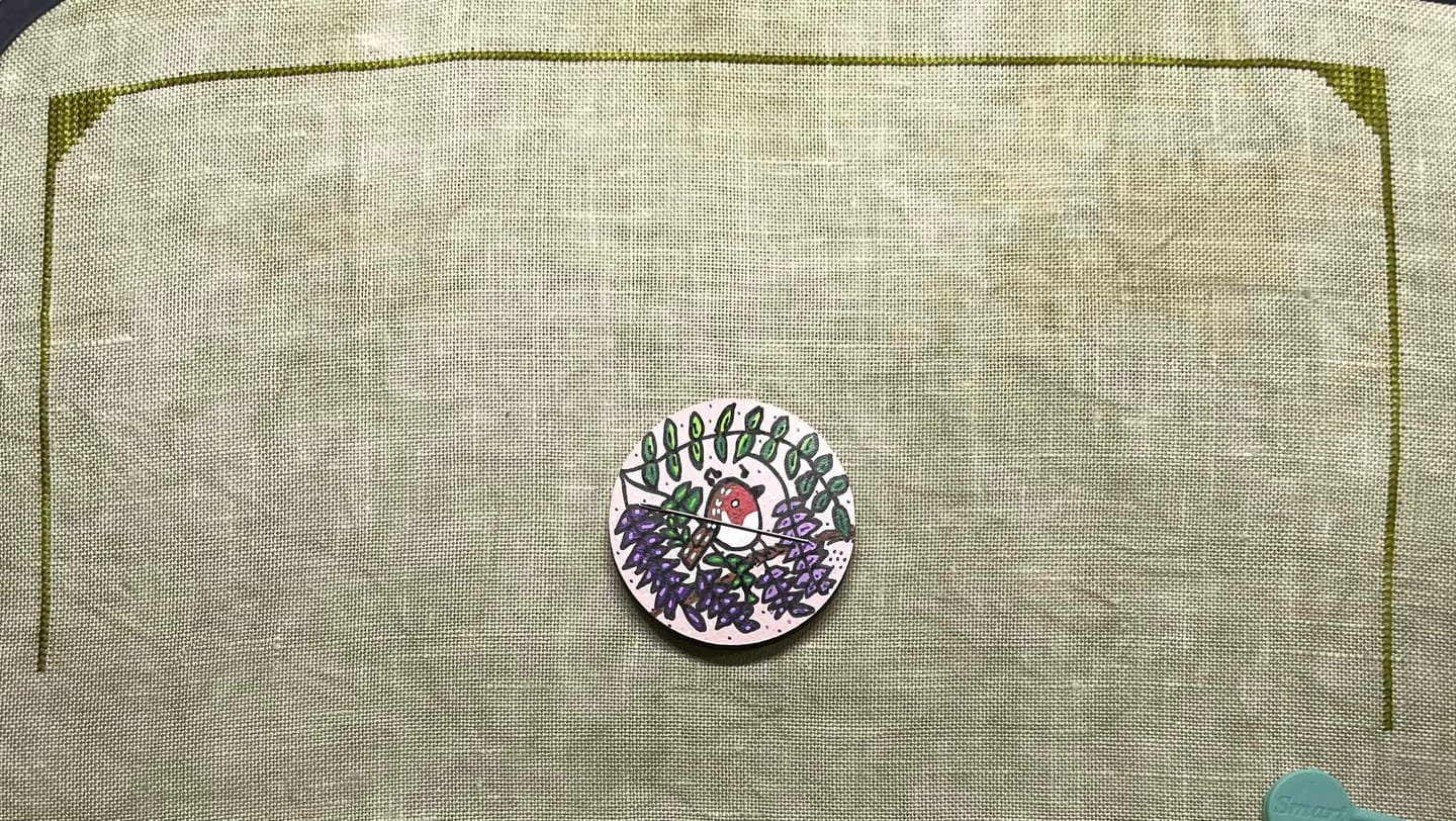 Customer photo review of THE BLUE FLOWER - HEART'S GARDEN THREAD PACK
