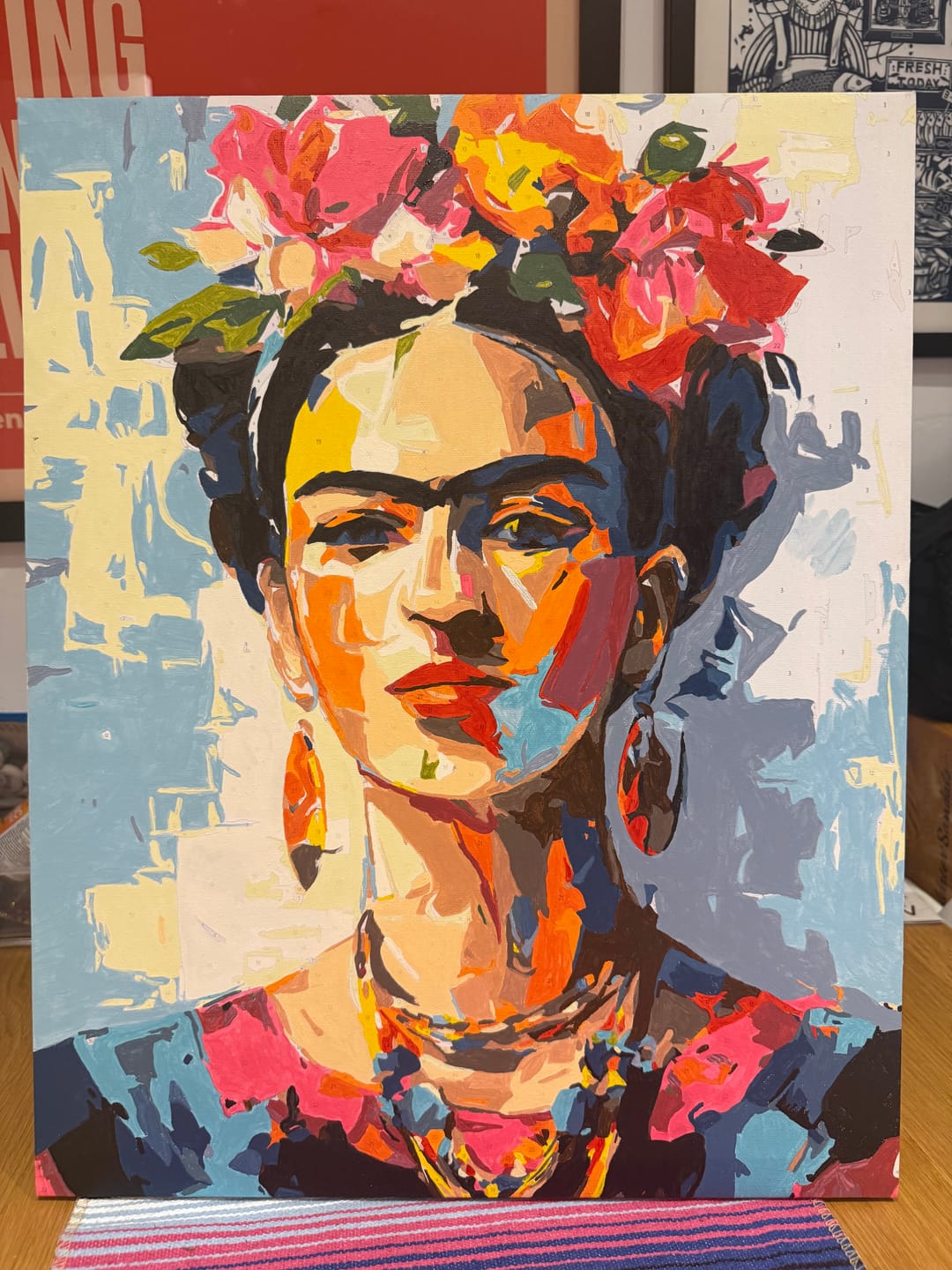 Customer photo review of Expressive Frida | Paint by Number