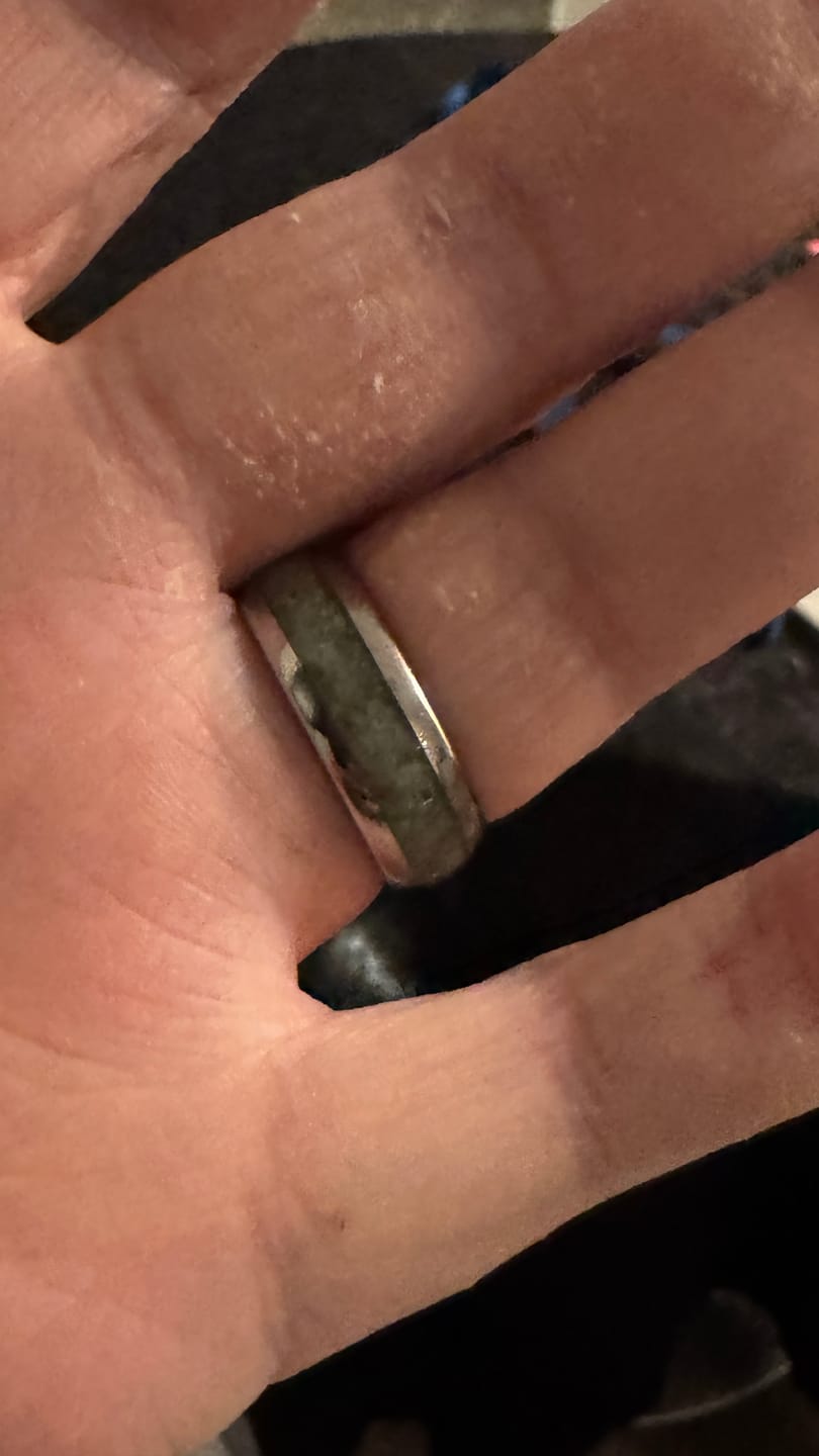Customer photo review of Pounamu Tungsten Carbide Band Ring 8mm