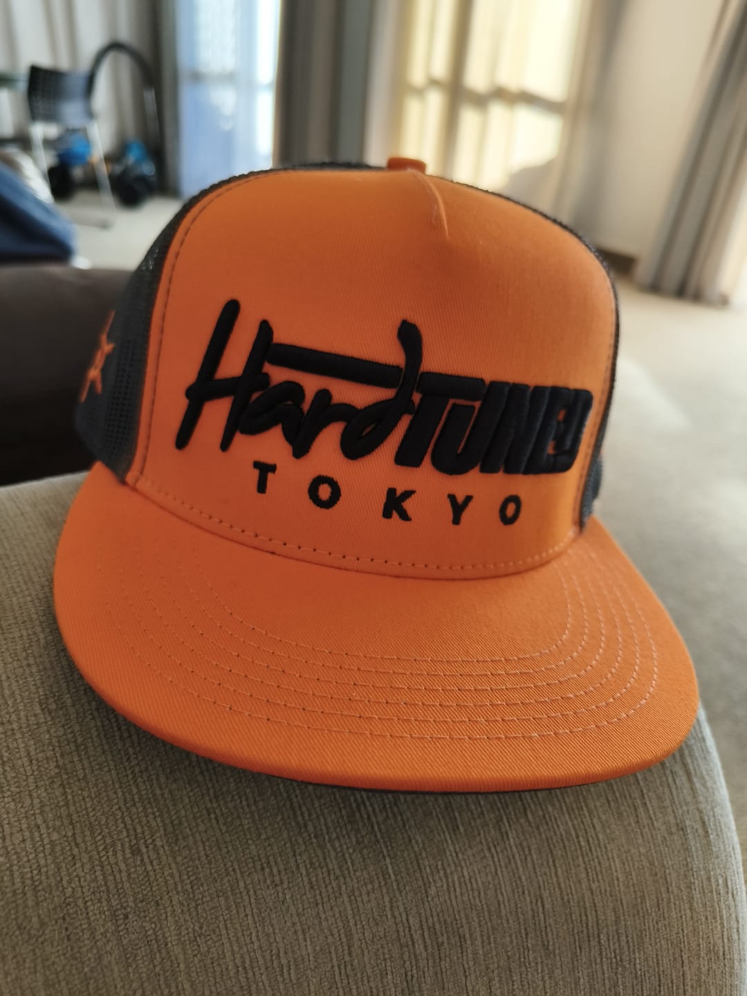 Customer photo review of Hardtuned Tokyo Orange - Trucker Cap