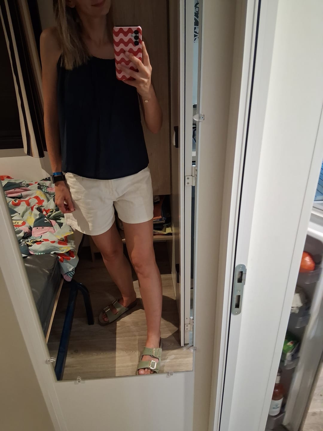 Customer photo review of NOELLE BRAIDED STRAP TOP - NAVY BLUE