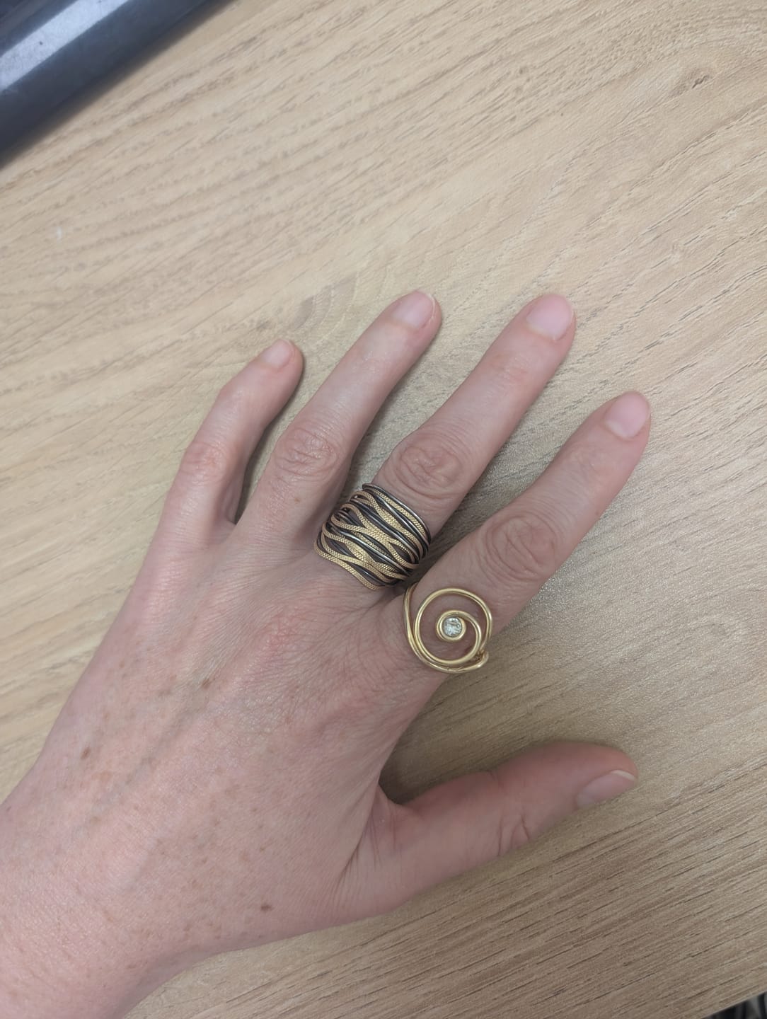 Customer photo review of טבעת ספירלי גלים ספארי