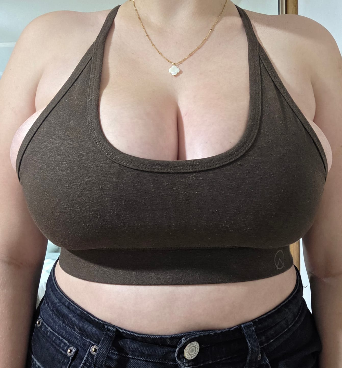 Customer photo review of Cross back hemp sports bra