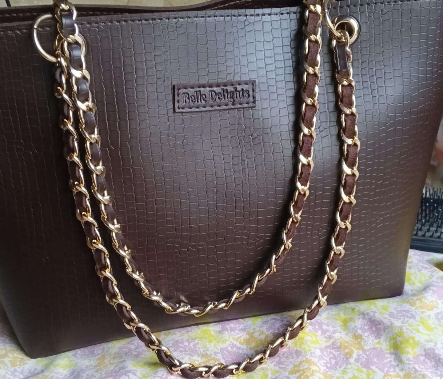 Customer photo review of Brown New Wave Tote Bag