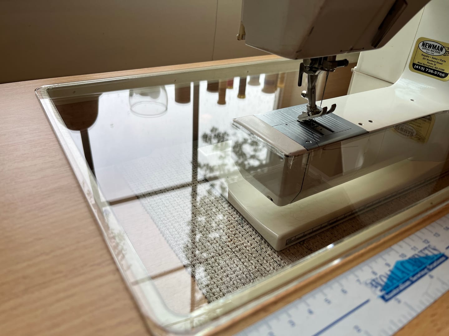 Customer photo review of Sew Steady Custom Acrylic Cabinet Insert