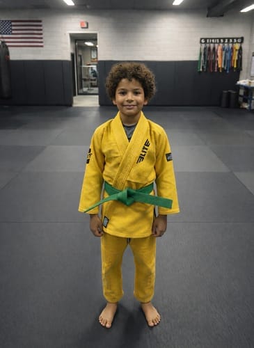 Customer photo review of Core Yellow Brazilian Jiu Jitsu Kids BJJ Gi