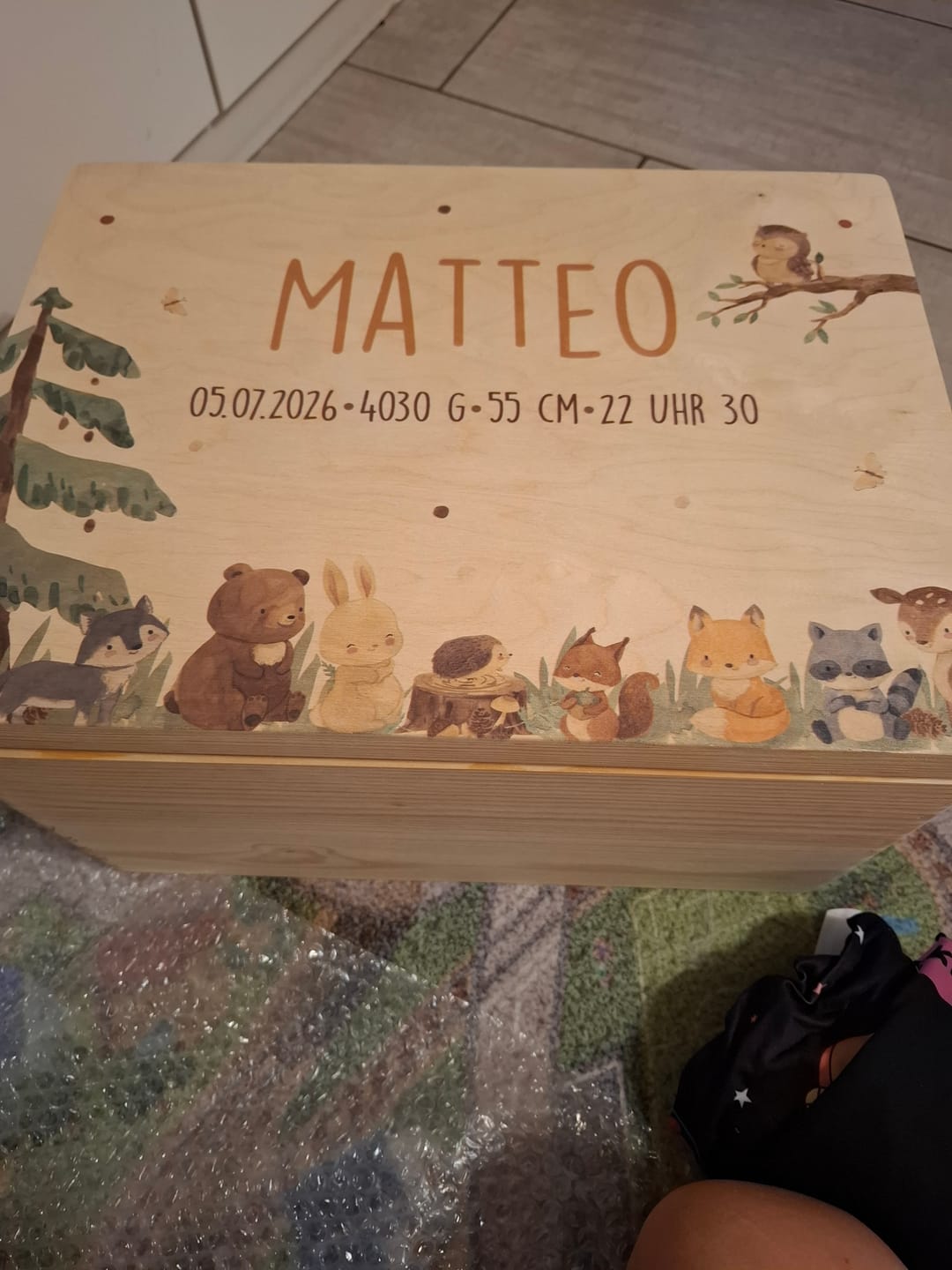 Customer photo review of Erinnerungsbox Baby - Niedliche Waldtiere